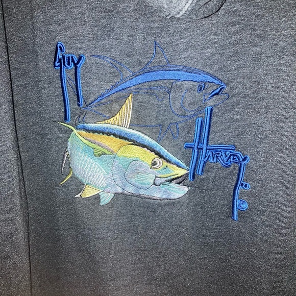 Guy Harvey Hoodie afco designed pullover sweater shirt fishing brand size xl - Picture 8 of 10